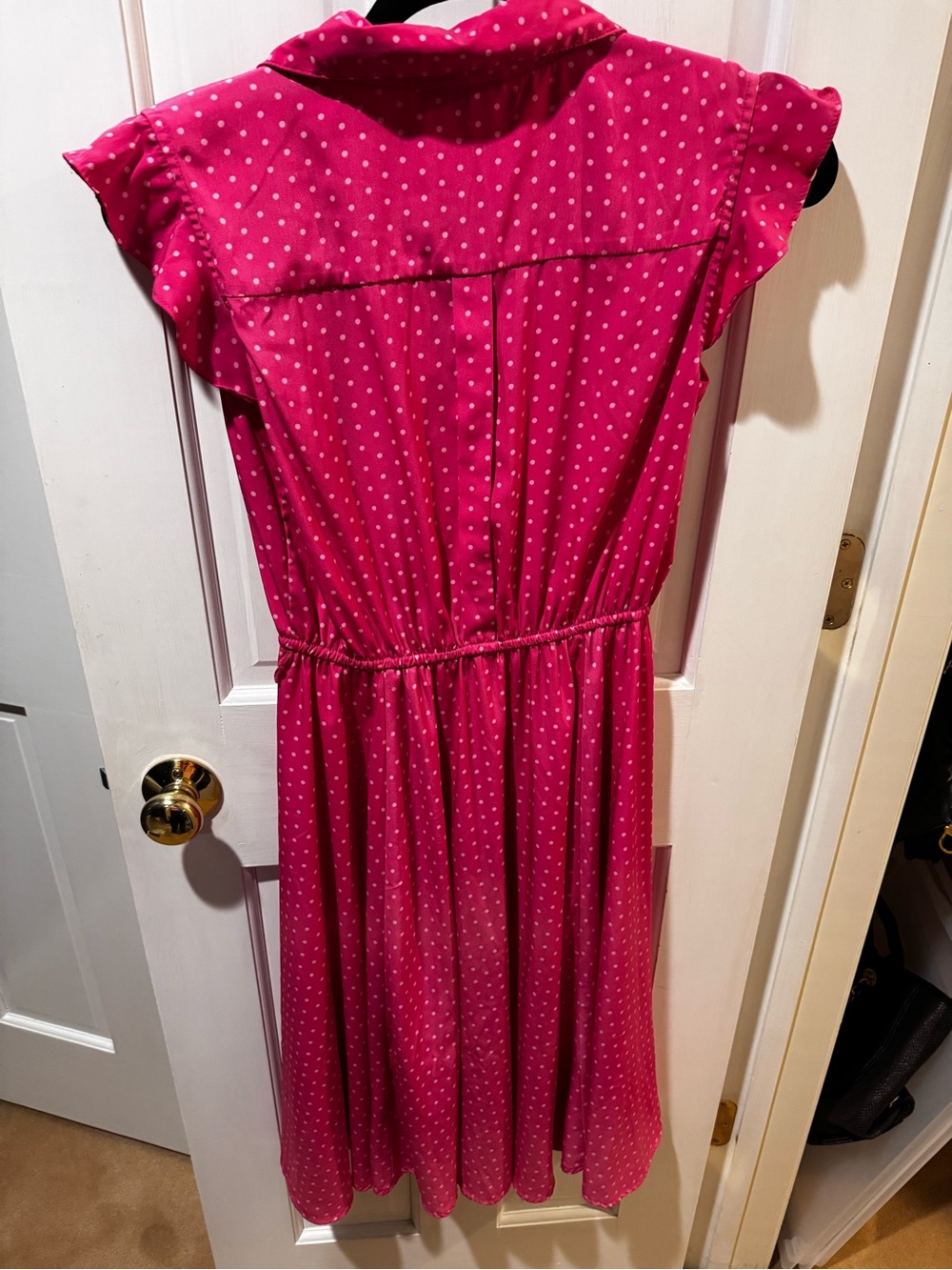 Charter Club Hot Pink Polka Dot Sleeveless Fit-and-Flare Dress